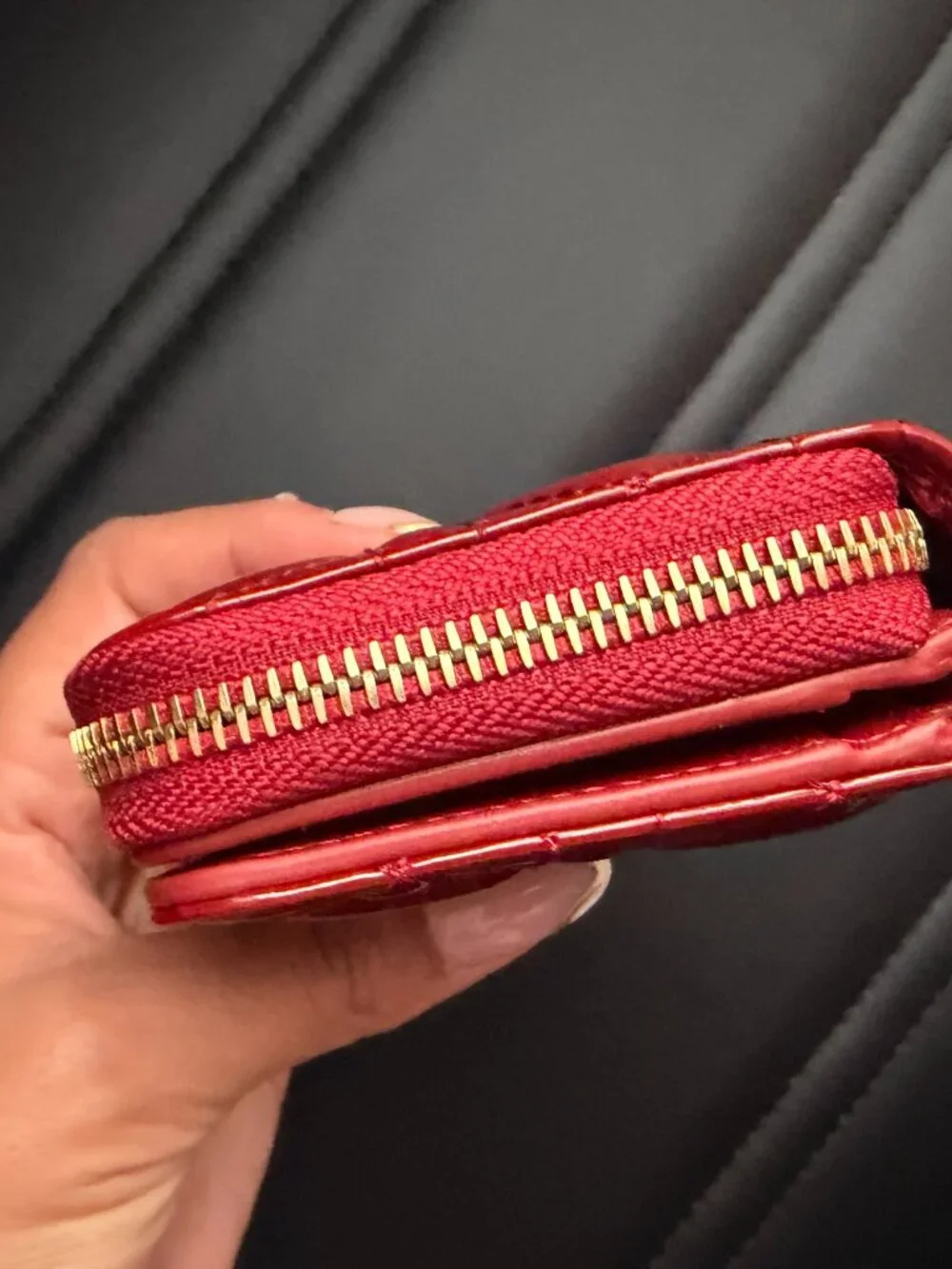 Dior Red Patent Leather Wallet